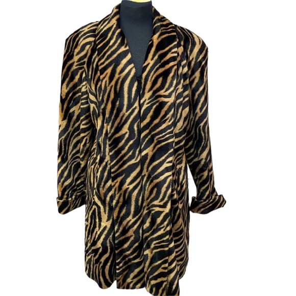 Cache Long Leopard Print Coat - Picture 1 of 12